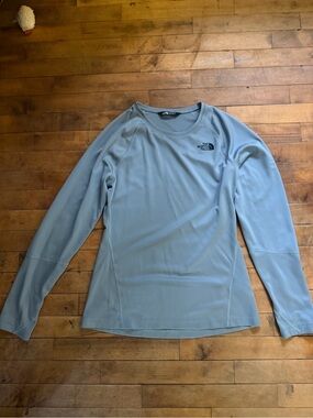 The North Face Pale Blue Long Sleeve Performance Top
